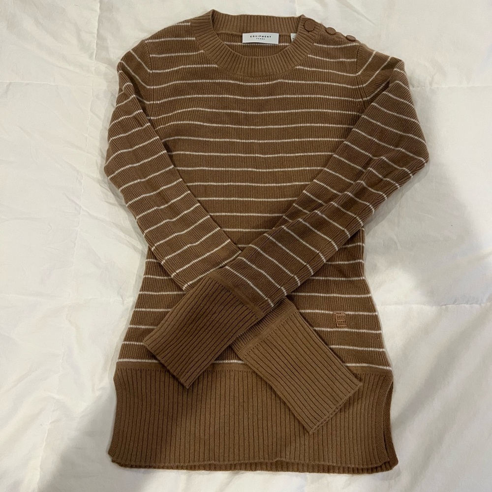 Equipment Striped Cashmere Sweater